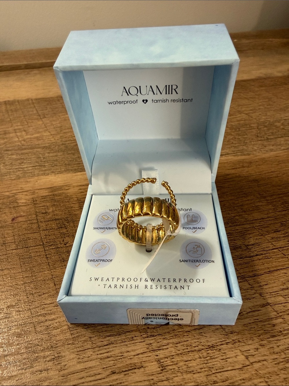 Aquamir Gold-Tone Women's Rings - Tarnish Resistant & Waterproof, NWT